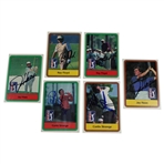Curtis Strange (x2), Jay Haas (x2) & Ray Floyd (x2) Signed 1981 & 1982 Donruss Cards JSA ALOA