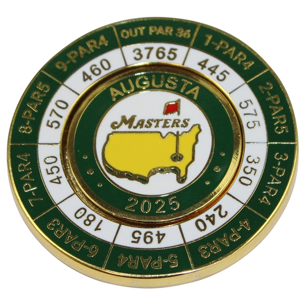 2025 Masters Coin/Yardage Mondo Mark w/Removable Magnetic Ball Marker