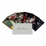 Hale Irwins Personal Signed 3x5 Card with Six (6) Golf Trading Cards JSA ALOA
