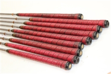 Geo Nicoll Pin Splitter Irons Stainless Steel Levenlife Scotland Howitzer 2,3,4,5,6,7,7X Original Red Leather