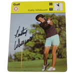 Kathy Whitworth Signed 1980 Sportscaster Oversize Card JSA #AI45760