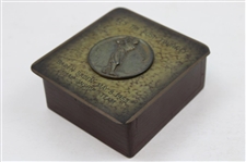 1953 EES Tri Post Tourney Baden Baden Championship Team Bronzed Cigarette Box - May 8th