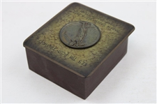 1953 EES Tri Post Tourney Baden Baden Championship Team Bronzed Cigarette Box - May 8th