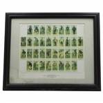 Thirty Six (36) Reprinted Vintage Golfer Cards - Framed