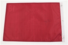 Justin Rose Signed 2013 US Open at Merion Red Screen Flag JSA ALOA