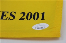 Gary Player Signed 2001 The OPEN at Royal Lytham & St. Annes Flag w/'59 68 74' JSA #CB46462