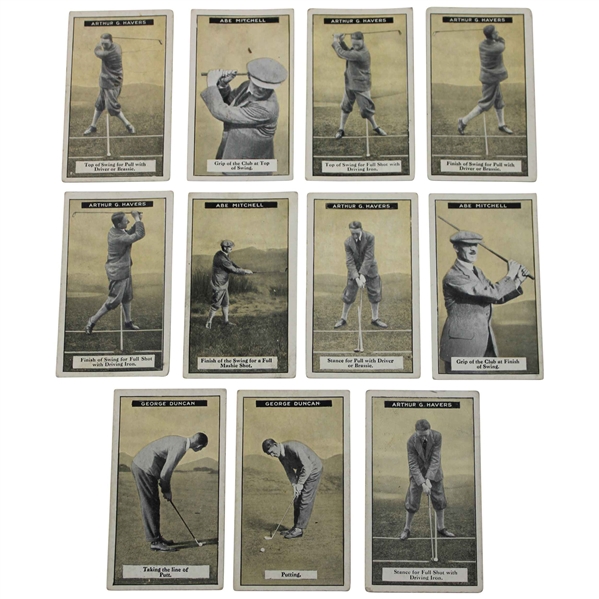 Eleven (11) 1925 Imperial Tobacco How To Play Golf Cards