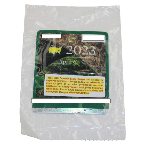 2023 Masters Tournament SERIES Badge in Original Unopened Packaging - Jon Rahm Winner