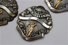 Five (5) PGA Sterling Silver Scoring Medals 1961, 1962 (x3) & 1963