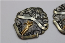 Five (5) PGA Sterling Silver Scoring Medals 1961, 1962 (x3) & 1963