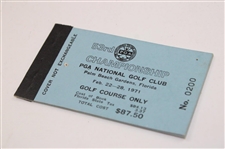 1971 PGA Championship Various Tickets, Parking Passes, Membership Cards & more - Nicklaus Win