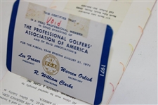 1971 PGA Championship Various Tickets, Parking Passes, Membership Cards & more - Nicklaus Win