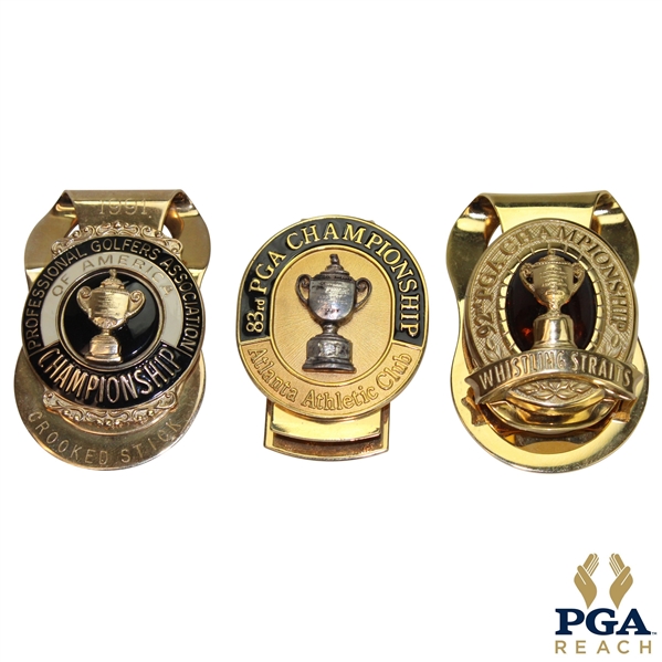 1991, 2001 & 2010 PGA Championship Money Clips