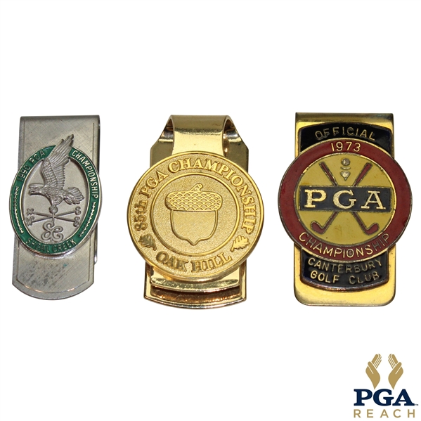 1973, 1990 & 2003 PGA Championship Money Clips - Nicklaus Win