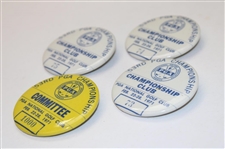 Three (3) 1971 PGA Championship Badges - Championship Club x3 & Committee - Jack Nicklaus Win
