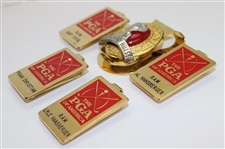 Four (4) PGA of America Member Money Clips w/2008 PGA Championship Money Clip