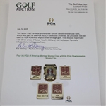 Four (4) PGA of America Member Money Clips w/2008 PGA Championship Money Clip