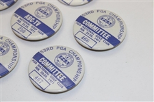 Nineteen (19) 1971 PGA Championship Guest, Photographer, Press, Radio-TV, Clubhouse, Committee & ABC-TV Badges - Nicklaus Win 