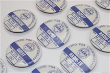 Nineteen (19) 1971 PGA Championship Guest, Photographer, Press, Radio-TV, Clubhouse, Committee & ABC-TV Badges - Nicklaus Win 