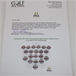 Twenty (20) 1971 PGA Championship Staff, Advisory, Official, Press, Committee & PGA Staff Badges - Nicklaus Win