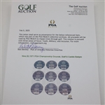 Nine (9) 1971 PGA Championship Grounds, Staff & Caddie Badges 
