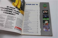 1991 Ryder Cup at The Ocean Course Kiawah Course Official European Program