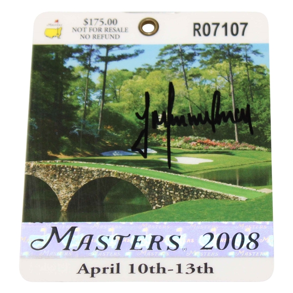 Trevor Immelman Signed 2008 Masters Tournament SERIES Badge #R07107 JSA ALOA