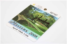 Trevor Immelman Signed 2008 Masters Tournament SERIES Badge #R07107 JSA ALOA