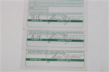Three (3) Ben Hogan Signed Shady Oaks Country Club Receipts JSA ALOA