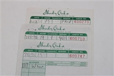 Three (3) Ben Hogan Signed Shady Oaks Country Club Receipts JSA ALOA