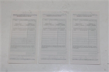 Three (3) Ben Hogan Signed Shady Oaks Country Club Receipts JSA ALOA
