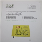 John Daly Signed 2022 OPEN Championship at St Andrews Yellow Flag JSA ALOA