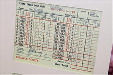 Gary Player 1959 Victorian Open Championship at Yarra Yarra GC in Melbourne, Australia Facsimile Scorecard Display - Framed