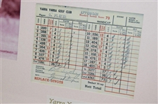 Gary Player 1959 Victorian Open Championship at Yarra Yarra GC in Melbourne, Australia Facsimile Scorecard Display - Framed