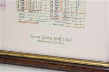Gary Player 1959 Victorian Open Championship at Yarra Yarra GC in Melbourne, Australia Facsimile Scorecard Display - Framed