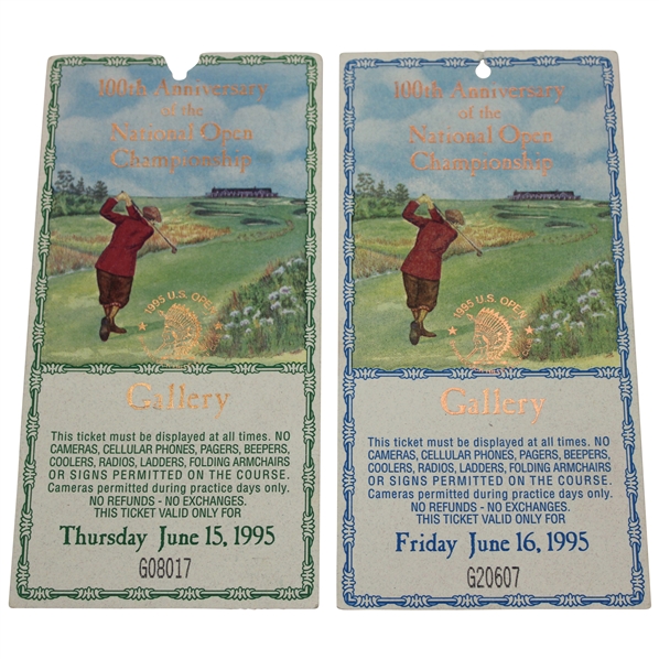 1995 US Open at Shinnecock Hills Thursday & Friday Tickets - Tiger Woods US Open Debut