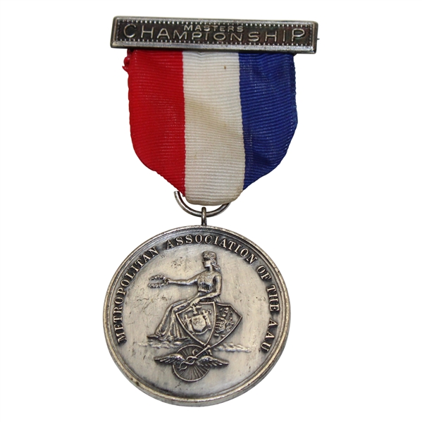 Vintage Metropolitan Association Of The AAU Masters Championship Champions Medal W/ Original Ribbon