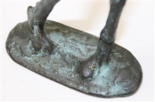 Pair Of Male & Female Driving Bronze Sculptures