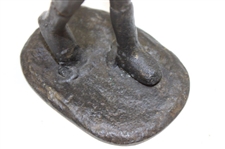 Pair Of Male & Female Driving Bronze Sculptures