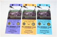 2005 PGA Championship at Baltusrol Complete Ticket Set