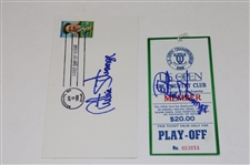 Hale Irwin & Curtis Strange Signed 1988 & 1990 US Open Tickets & FDC JSA ALOA
