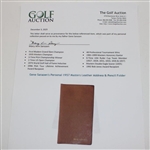 Gene Sarazen's Personal 1957 Masters Leather Address & Pencil Folder