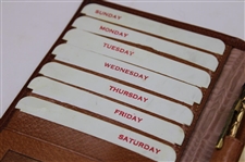 Gene Sarazen's Personal 1957 Masters Leather Address & Pencil Folder