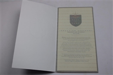 Player, Faldo & Miller Signed 1998 HOF Inaugural Dinner Program, Program & Menu - Sarazen Collection JSA ALOA