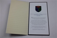 Player, Faldo & Miller Signed 1998 HOF Inaugural Dinner Program, Program & Menu - Sarazen Collection JSA ALOA