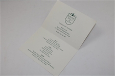 Player, Faldo & Miller Signed 1998 HOF Inaugural Dinner Program, Program & Menu - Sarazen Collection JSA ALOA
