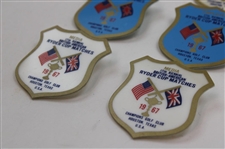 Three (3) 1967 Ryder Cup at Champions GC Media Badges, (2) Employee Badges & PGA Official Badge