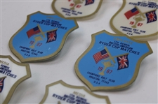 Three (3) 1967 Ryder Cup at Champions GC Media Badges, (2) Employee Badges & PGA Official Badge
