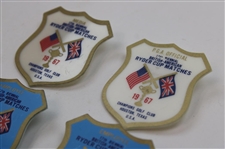 Three (3) 1967 Ryder Cup at Champions GC Media Badges, (2) Employee Badges & PGA Official Badge