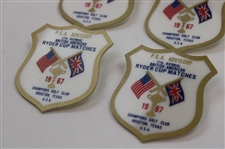 Six (6) 1967 Ryder Cup at Champions Golf Club PGA Advisory Badges